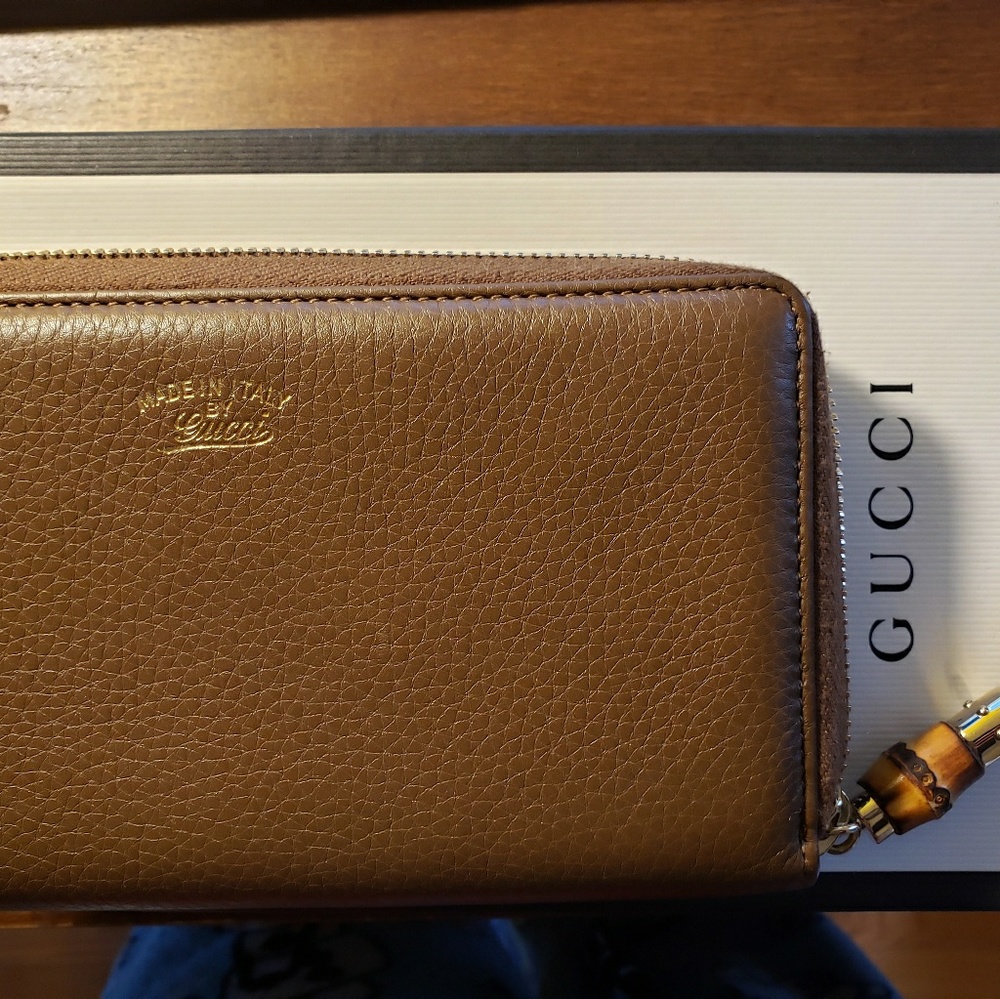 Authentic Gucci Bamboo tassel wallet